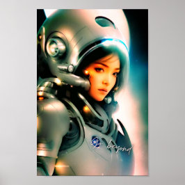 "Go Beyond" Erkunden Sie die Galaxy-Sci-Fi Poster