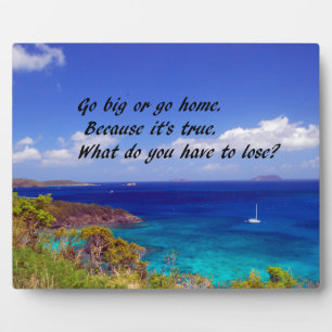 Go Big oder gehen Zuhause gehen Sie für den Gast Fotoplatte