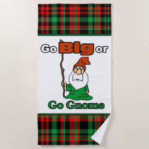 Go Big oder Go Gnome Red und Green Kariert Strandtuch