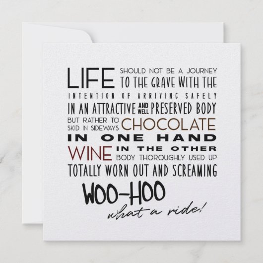 GO BIG OR GO HOME! 5.25 x 5.25 card Einladung (Vorderseite)