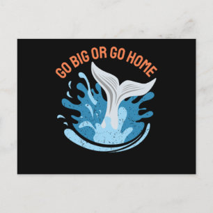 Go Big or Go Zuhause Swimmingpool Design Postkarte