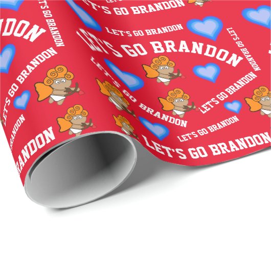 GO BRANDON CUPID VALENTINE'S DAY WRAPPING PAPER GESCHENKPAPIER (Rolleneckpunkt)