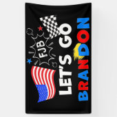 GO BRANDON lasse mit Trump Hair Banner (Vertikal)