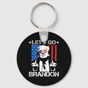 Go Brandon Trump Middle Finger Flag Schlüsselanhänger