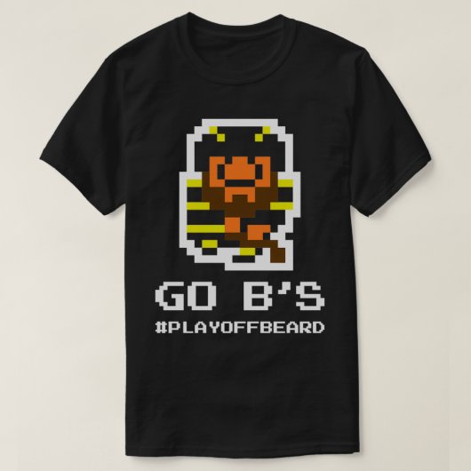 GO-Bs 8-Bit-Playoff-Bart T-Shirt (Design vorne)
