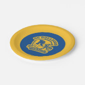 Go Bulldogs Football Helmet Icon Pappteller (Schrägansicht)