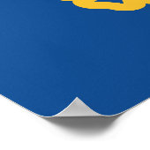 Go Bulldogs Football Helmet Icon Poster (Ecke)