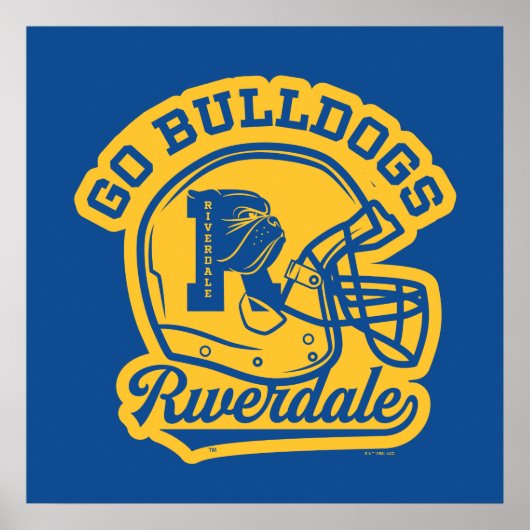 Go Bulldogs Football Helmet Icon Poster (Vorne)