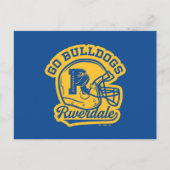 Go Bulldogs Football Helmet Icon Postkarte (Vorderseite)
