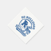 Go Bulldogs Football Helmet Icon Serviette (Ecke)