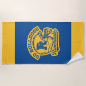 Go Bulldogs Football Helmet Icon Strandtuch (Vorderseite)