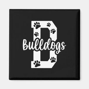 Go Bulldogs Pawprint School Mascot Spirit Football Magnet
