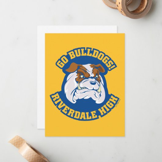 Go Bulldogs - Riverdale High Mitteilungskarte (Vorderseite/Rückseite Beispiel)