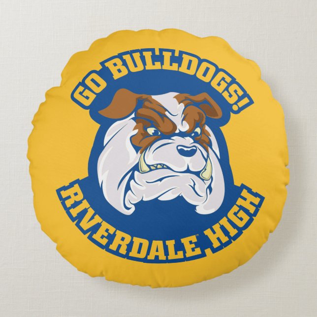 Go Bulldogs - Riverdale High Rundes Kissen (Vorderseite)