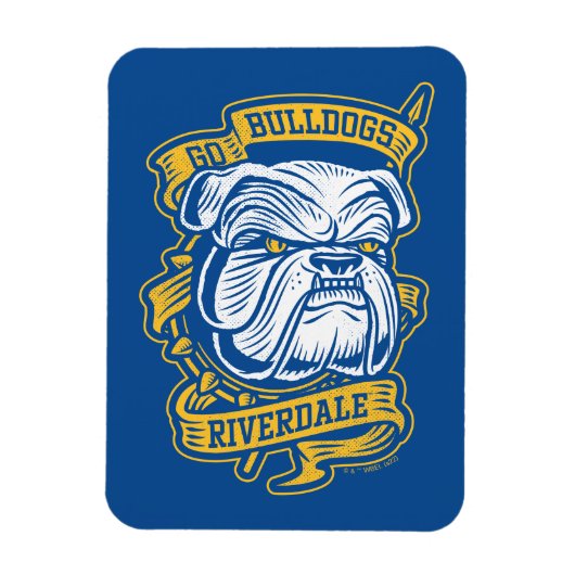 Go Bulldogs - Riverdale Mascot Banner Magnet (Vertikal)