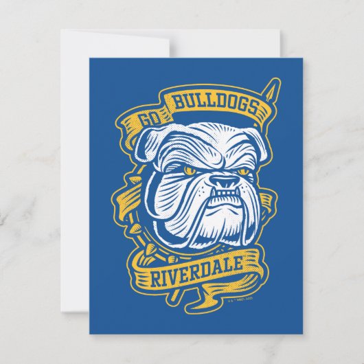 Go Bulldogs - Riverdale Mascot Banner Mitteilungskarte (Vorderseite)