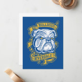 Go Bulldogs - Riverdale Mascot Banner Mitteilungskarte (Vorderseite/Rückseite Beispiel)