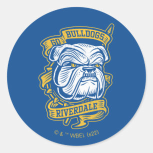 Go Bulldogs - Riverdale Mascot Banner Runder Aufkleber
