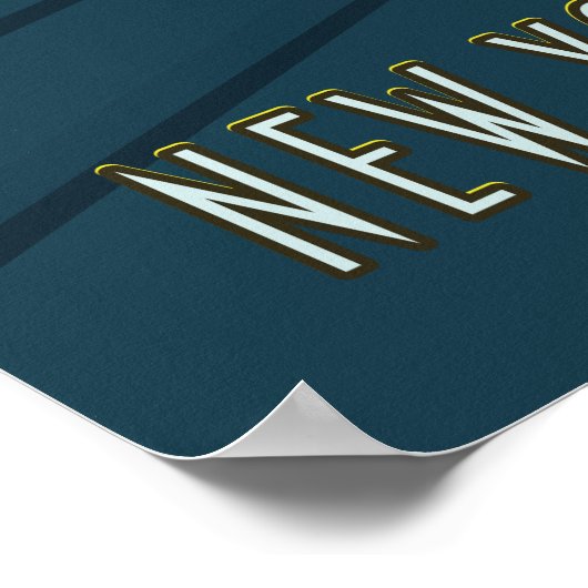 "Go by rail" New York - Chicago Poster (Ecke)