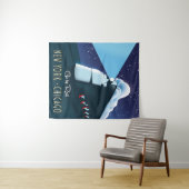 "Go by rail" New York - Chicago Poster Wandteppich (Beispiel (Horizontal))