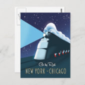 "Go by rail" New York - Chicago Postkarte (Vorne/Hinten)