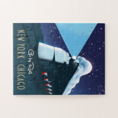"Go by rail" New York - Chicago Puzzle (Horizontal)