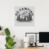 Go Camping billiger als Therapiewitterungsangebot Poster (Heimbüro)