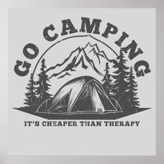 Go Camping billiger als Therapiewitterungsangebot Poster (Vorne)