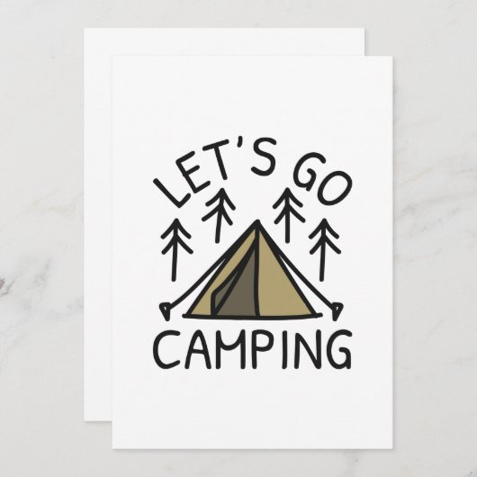 Go-Camping lassend Dankeskarte (Vorne/Hinten)