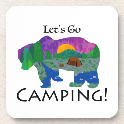 Go-Camping lassend Getränkeuntersetzer (Vorderseite)