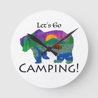 Go-Camping lassend Runde Wanduhr