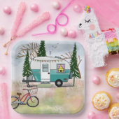 Go-Camping-Papiertafel gelassen Pappteller (Party)