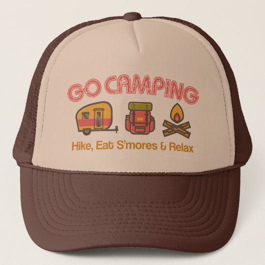 Go Camping Trucker Hat Truckerkappe (Vorderseite)