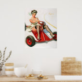 Go-cart-Button Poster (Küche)