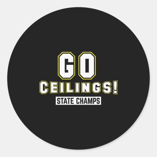Go Ceilings Ceiling Fan Funny Halloween Costume Sh Runder Aufkleber (Vorderseite)
