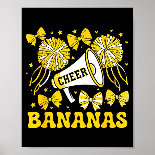 Go Cheer Bananas School Srts Fan Team Srit Name Poster (Vorne)