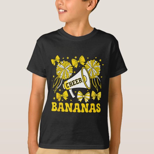 Go Cheer Bananas School Srts Fan Team Srit Name T-Shirt (Vorderseite)