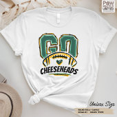Go Cheeseheads Football Fan Green Yellow Custom Tri-Blend Shirt