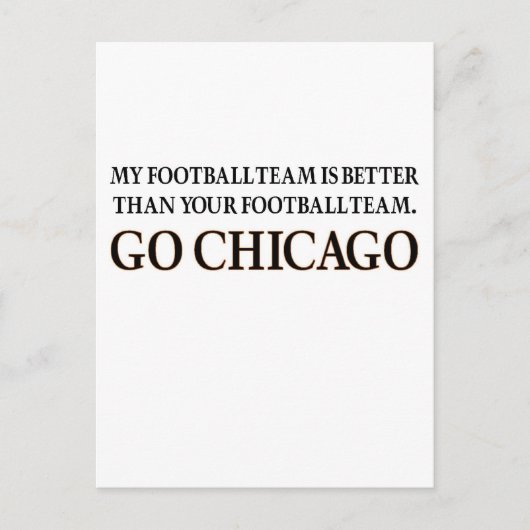 GO CHICAGO (schwarze Shuffle) Postkarte (Vorderseite)