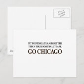 GO CHICAGO (schwarze Shuffle) Postkarte (Vorne/Hinten)