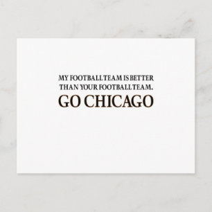 GO CHICAGO (schwarze Shuffle) Postkarte