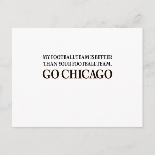 GO CHICAGO (schwarze Shuffle) Postkarte (Vorderseite)