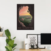 Go Climbing Travel Poster (Heimbüro)