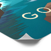 Go Coasteering Travel Poster (Ecke)