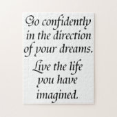 Go confidently promoaging life Quote Schwierigkeit Puzzle (Vertikal)