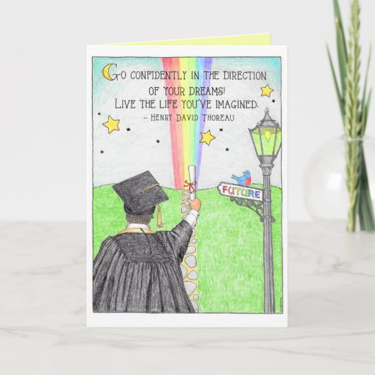 Go Confient Rainbow Abschluss Card Karte (Vorderseite)