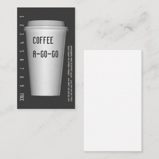 Go-Cup-A-Go-Go Treuekarte (Vorne/Hinten)