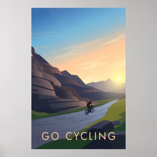 Go Cycling Travel Poster (Vorne)