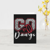 Go Dawgs Funny Bulldog für Männer Frauen Kinder Ju Karte (Gelbe Blume)