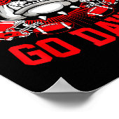 Go Dawgs Funny For Men Women Kids Boy Girl Poster (Ecke)